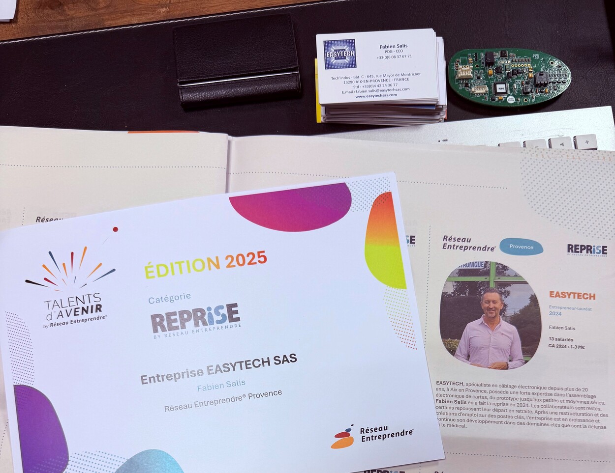 LAUREAT RESEAU ENTREPRENDRE FRANCE CATEGORIE REPRISE